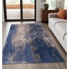 Blue and Gray Abstract Non Skid Area Rug - 2 of 4