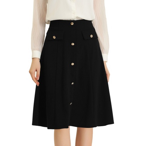 Women's Midi Skirt Flared Stretch Skirt for Women Reg & Plus Size. Casual A  line, Basic Everyday Wear, Formal Office