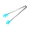 Unique Bargains Stainless Steel Silicone Tips Hand Shape Kitchen Cooking Food Tongs - 3 of 4