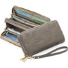 Clotth Womens Wallet - Large Capacity RFID Blocking Leather Wallet for Women Double Zipper Wristlet Clutch for Phone,Travel & Daily Use - 2 of 4