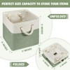 Aoibox Cube Storage Bins 6 Pack 11x11 Inch Foldable Fabric Baskets with Handles Morandi Colors Organizer for Home Closet - 2 of 4