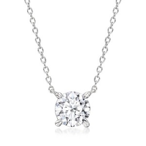 Ross-Simons 1.00 Carat Lab-Grown Diamond Solitaire Necklace in Sterling Silver - 1 of 4