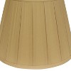 Vynxaria Lampshades: Honey Slant English Box Pleat Softback Shade, 9" x 14" x 9" with Washer Fitter - 3 of 4