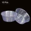 Unique Bargains Indoor Outdoor Plastic Plant Pots Saucer Flower Drip Trays Clear 10 Pcs - 3 of 4