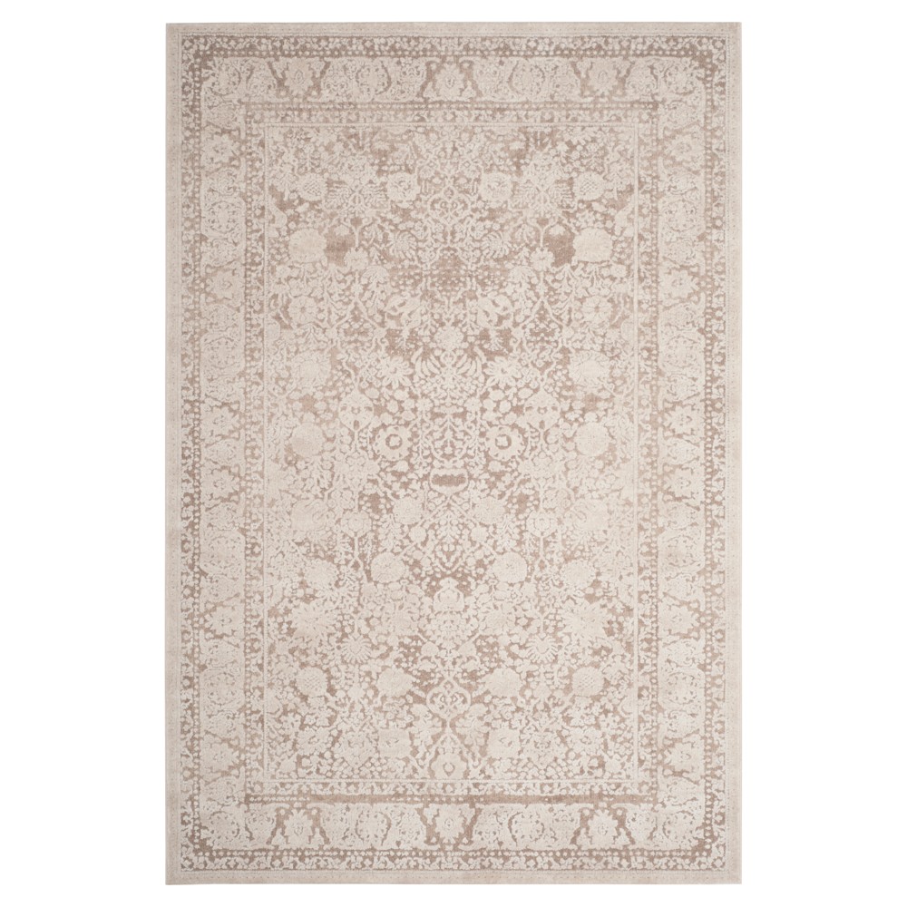 5'1inx7'6in Raylee Medallion Accent Rug Beige/Cream - Safavieh
