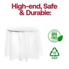 Smarty Had A Party 84" White Round Plastic Tablecloths - 96 pcs - 4 of 4