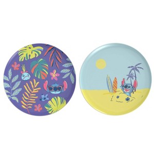 Zak Designs Disney Stitch 2pk 10" Melamine Dinner Plate Set - 1 of 4