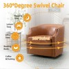NicBex PU Leather Fabric Swivel Accent Chair,Upholstered Swivel Living Room Chairs with Curved Backrest,Accent Chairs for Living Room - 4 of 4