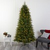Nearly Natural 8-ft Vancouver Fir Natural Look Artificial Christmas Tree with 700 Clear LED Lights and 3470 Bendable Branches - 4 of 4