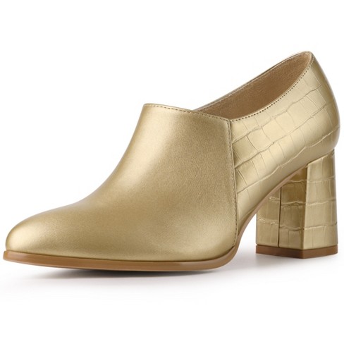 Womens hot sale gold booties