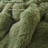 LISM Long Pillow Shams 2-Pack Fluffy Faux Rabbit Fur Pillowcases - 2 of 4