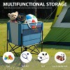 Rolling Ball Storage Cart w/Wheels, Collapsible Garage Sports Equipment Organizer for Volleyball Basketball Tennis Toy Storage Multi-Sport Family Gym - 2 of 4