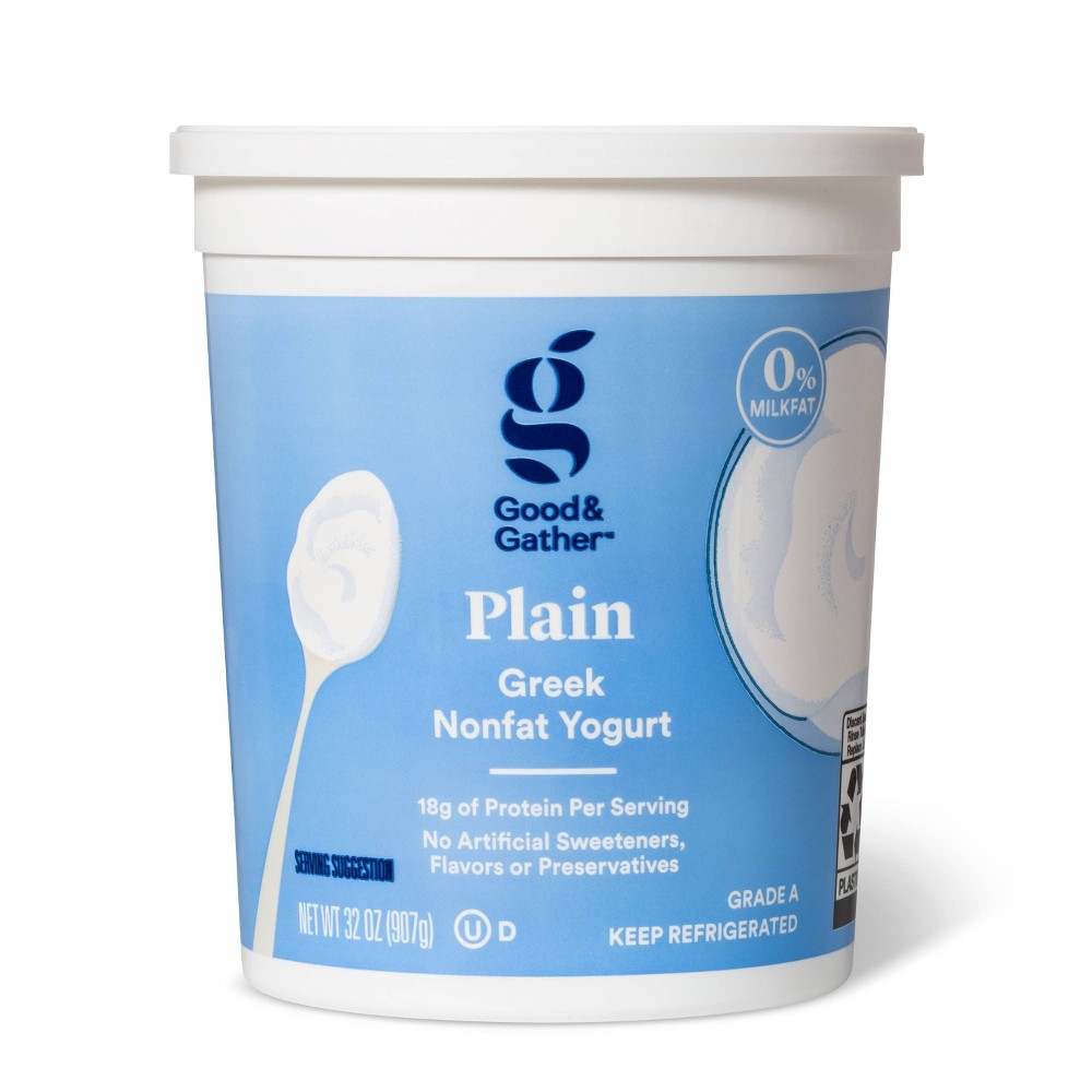 Greek Plain Nonfat Yogurt - 32oz - Good & Gather