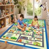Machine Washable Kids Play Mat 4x6 Non Slip Traffic Road Playroom Rug, City Map Race Track Carpet, Ultra-Soft Foldable Interactive Learning Rug - 2 of 4