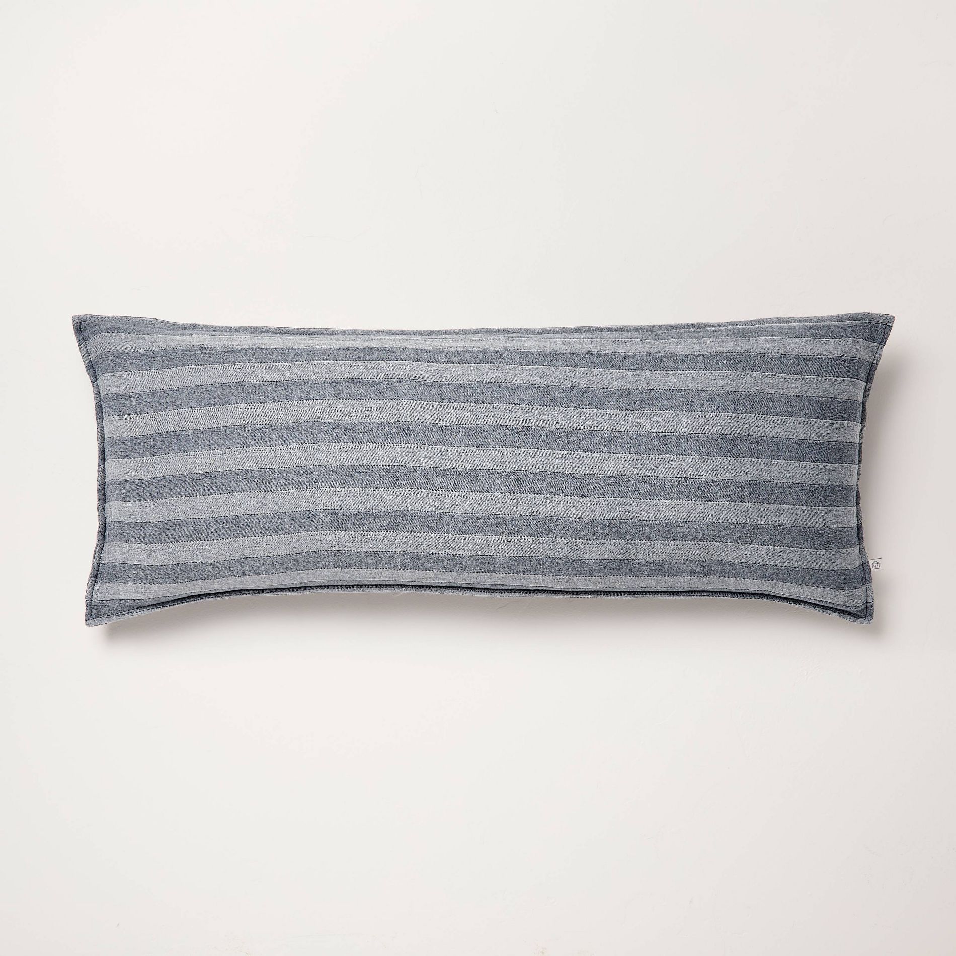 14"x36" Tonal Stripe Oblong Throw Pillow Blue - Hearth & Hand™ with Magnolia