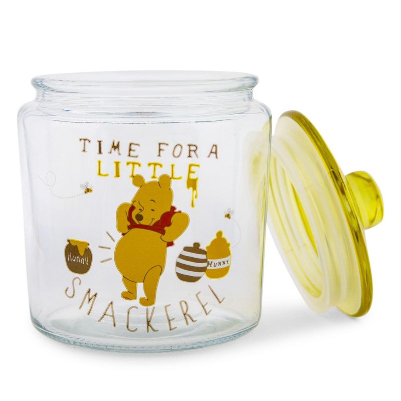 Silver Buffalo Disney Winnie the Pooh Glass Snack Jar Container With Lid | 6 Inches Tall, 2 of 7