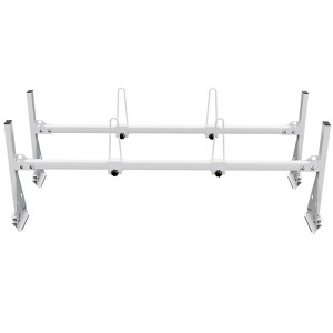 VEVOR Trailer Ladder Rack, 59" Adjustable Roof Rack, 2 Crossbars Van Roof Ladder Rack, 600 lbs Capacity Steel Van Ladder Rack, White - 1 of 4