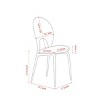 Modern Dining Chair Set of 2, PU Upholstered Seats Chairs, Curved Back Chairs for Dining Room, Kitchen, or Living Room–The Pop Home - 4 of 4
