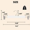 BP4U 14.2" Premium Wooden Adjustable Pants Hangers, Solid Wood Skirt & Trouser Hangers with 360° Swivel Hook, Wrinkle-Free Design - 2 of 4