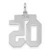 Black Bow Jewelry Sterling Silver, Jersey Collection, Medium Number 05 Pendant - 3 of 4