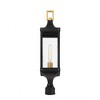 Savoy House Glendale 1 - Light Post Light in  Matte Black/Weathered Brushed Brass - 4 of 4