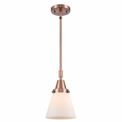 Cone - 1 Light Stem Hung Mini Pendant In Industrial Style-9.13 Inches Tall and 6 Inches Wide