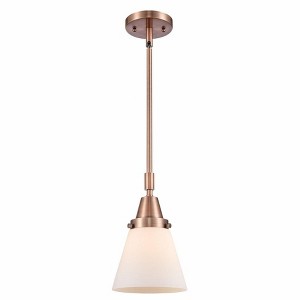Cone - 1 Light Stem Hung Mini Pendant In Industrial Style-9.13 Inches Tall and 6 Inches Wide - 1 of 1
