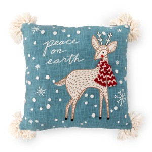 Park Hill Collection Arctic Deer Embroidered Pillow - 1 of 2