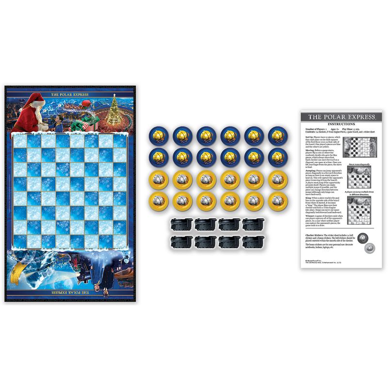 MasterPieces Officially licensed Polar Express Checkers Board Game for Families and Kids ages 6 and Up, 3 of 7