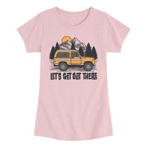 Girls' - Instant Message - Let's Get Out There Fitted Short Sleeve Graphic T-Shirt - 1 of 4