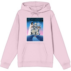 Beetlejuice Poster Art Long Sleeve Cradle Pink Men's Hooded Sweatshirt - 1 of 2