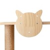LAOTIES 69" Wall Mounted Cat Tree With Scratching Post,Hammock,Perches And Spring Toy,Space Saving Wooden Cat Shelves - 3 of 4