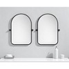 HomeRoots Set of Two Black Iron Arch Tilting Framed Bathroom Vanity Mirrors - 2 of 4