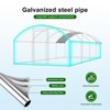 XBRIGH Large Metal Chicken Coop Walk-in Poultry Cage Chicken Run Pen Duck House with Waterproof and Anti-Ultraviolet for Outdoor Farm Use Spire Roof - 3 of 4