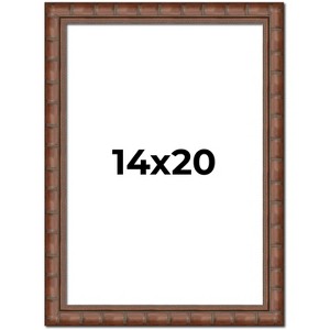 PosterPalooza | 14x20 Modern Bamboo Picture Frame, UV Acrylic, 5 Finishes - 1 of 4
