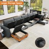 140" Sectional Sofa with Storage, U Shaped Convertible Sofa w/ Ottomans, 7-Seat Modern Convertible L Shaped Couch for Living Room - 3 of 4