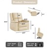 Oversized Electric Power Lift Recliner Chair w/ Heat & Massage - PU Leather Recliner for Elderly & Mobility Impaired - Adjustable Back and Legs - 2 of 4