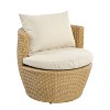 Christopher Knight Home Hayle Outdoor 3 Pieces Wicker Upholstered Chat Set with Aluminum Frame - 4 of 4