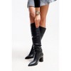 Vianella - Black Block Heel Knee High Boot (Women) | Prologue Shoes - 3 of 4