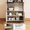 Luck Live 31.49 inch. Grooved transparent glass door, with 6 storage drawers - 3 of 4