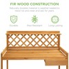 Best Choice Products Outdoor Wooden Garden Potting Bench, Workstation Table w/ Cabinet Drawer, Open Shelf - Natural - image 2 of 4