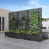 Lirago Iron Black Arch Mobile Planters Planting Box Trellis for Climbing Plants - 72x35 - 2 of 4