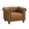 Classic Traditional Upholstered Sofa,Chesterfield Tufted Couch with High-Tech Fabric Surface-The Pop Home - 3 of 4