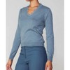 Women's Lace Detail V-neck Sweater - current air - 3 of 4