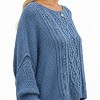 Anna-Kaci Women's Long Sleeve Cable Knit Pullover Sweater with Textured Pattern - 4 of 4