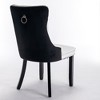 2pcs Dining Chair High-end Tufted ,37.5" H Solid Wood Contemporary PU And Velvet Upholstered Dining Chair With Wood Legs Nailhead Trim For Dining Room - 2 of 4