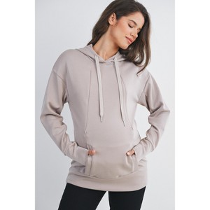Hello Miz Women's Casual Nursing Maternity Hoodie Sweatshirt - 1 of 4