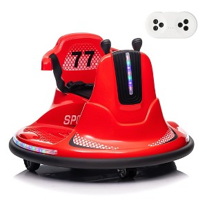 Electric Ride on Bumper Car for Toddlers, Ride on Car with RC LED Lights & 360 Degree Spin, for 3+ Kids - 1 of 4