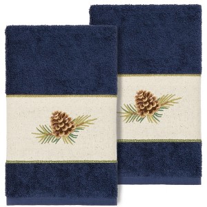 Linum Home Textiles 100% Turkish Cotton PIERRE Embellished Towel Set - 1 of 2