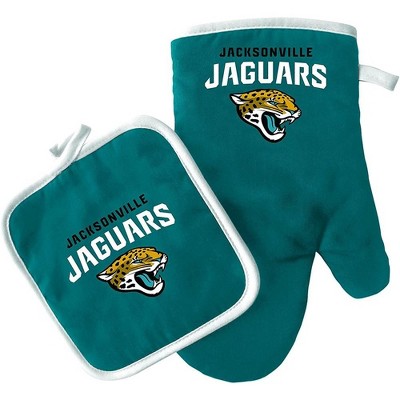 NFL Oven Mitt & Potholder Set with Team Logo - Jacksonville Jaguars